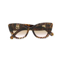 Fendi Eyewear Óculos gatinho com estampa monogramada - Marrom