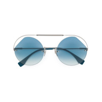 Fendi Eyewear Ribbons & Crystals sunglasses - Prateado
