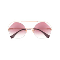 Fendi Eyewear round frame sunglasses - Vermelho
