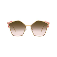 Fendi Eyewear studded pentagonal sunglasses - Rosa
