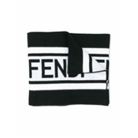 Fendi Kids Cachecol com estampa de logo - Preto