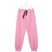 Fendi Kids Calça esportiva com estampa logo - Rosa