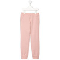 Fendi Kids Calça esportiva rosa com patch de logo
