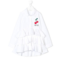 Fendi Kids Camisa 'Cerejas' com babados - Branco