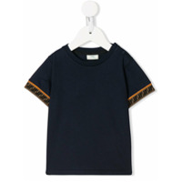 Fendi Kids Camisa com acabamento de Duplo F - Azul