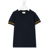 Fendi Kids Camisa com acabamento de duplo F - Azul