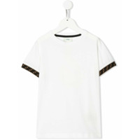 Fendi Kids Camisa com acabamento de Duplo F - Branco