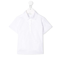 Fendi Kids Camisa polo com logo bordado - Branco