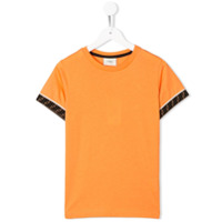 Fendi Kids Camiseta com acabamento FF - Laranja