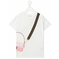 Fendi Kids Camiseta com estampa de bolsa - Branco