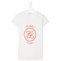 Fendi Kids Camiseta com estampa de logo - Branco