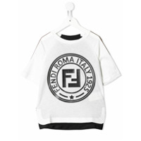 Fendi Kids Camiseta com estampa de logo FF - Preto