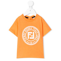 Fendi Kids Camiseta com estampa de logo - Laranja