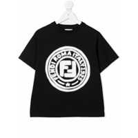 Fendi Kids Camiseta com estampa de logo - Preto