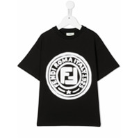 Fendi Kids Camiseta com estampa de logo - Preto