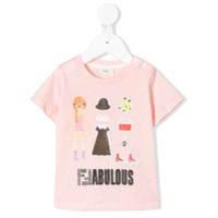 Fendi Kids Camiseta com estampa Fabulous - Rosa