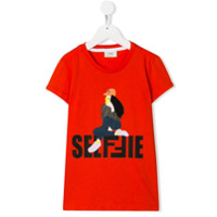Fendi Kids Camiseta com estampa Selfie - Vermelho