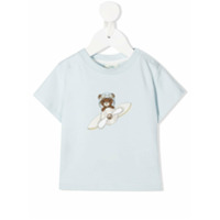 Fendi Kids Camiseta com estampa Teddy Bear - Azul