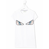 Fendi Kids Camiseta com patch Monster Eye - Branco