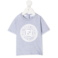Fendi Kids Camiseta de algodão com estampa de logo - Cinza