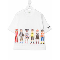 Fendi Kids Camiseta FFriends com estampa - Branco