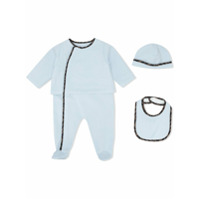 Fendi Kids Conjunto 3 peças com estampa FF - Azul