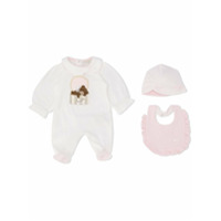 Fendi Kids Conjunto infantil 2 peças FF Teddy - Rosa