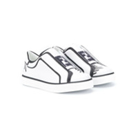 Fendi Kids FF motif slip-on sneakers - Branco