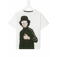 Fendi Kids graphic-print short-sleeve T-shirt - Branco