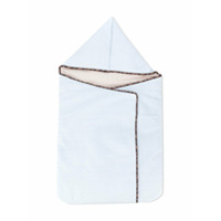 Fendi Kids Manta de algodão com bordado FF - Azul