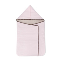 Fendi Kids Manta de algodão com bordado FF - Rosa