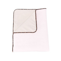 Fendi Kids Manta de algodão com bordado FF - Rosa