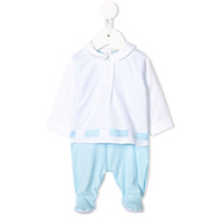 Fendi Kids Pijama FF com detalhe de fita - Branco