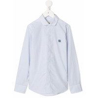 Fendi Kids printed spread collar shirt - Branco