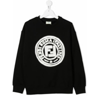 Fendi Kids TEEN logo-print sweatshirt - Preto