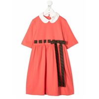 Fendi Kids Vestido com detalhe de laço - Rosa