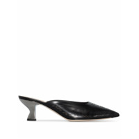 Fendi Mule com logo perfurado e salto 55mm - Preto