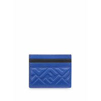 Fendi Porta-cartões de couro com estampa FF - Azul