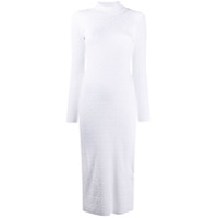 Fendi Vestido de tricô com aplicação FF - Branco