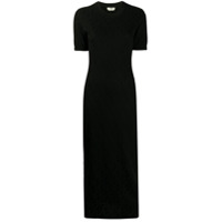 Fendi Vestido midi jacquard com estampa FF - Preto