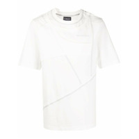 Feng Chen Wang Camiseta com recorte de sobreposição - Branco