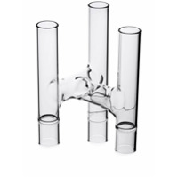 Fferrone Design Conjunto de dois candelabro Trio de vidro - Neutro