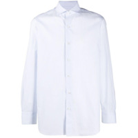 Finamore 1925 Napoli Camisa com botões e listras - Azul