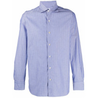 Finamore 1925 Napoli Camisa de algodão com listras - Azul