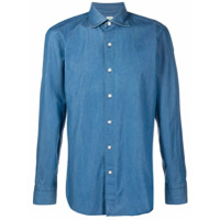 Finamore 1925 Napoli Camisa jeans lisa - Azul