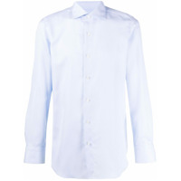 Finamore 1925 Napoli Camisa mangas longas com efeito texturizado - Azul