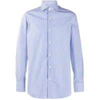 Finamore 1925 Napoli Camisa mangas longas com estampa de listras - Azul