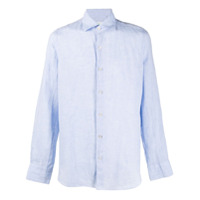 Finamore 1925 Napoli Camisa mangas longas de linho - Azul