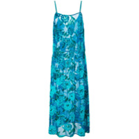 Fleur Du Mal fil coupe tea length dress - Azul