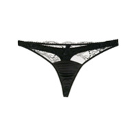 Fleur Of England Calcinha translúcida com renda - Preto